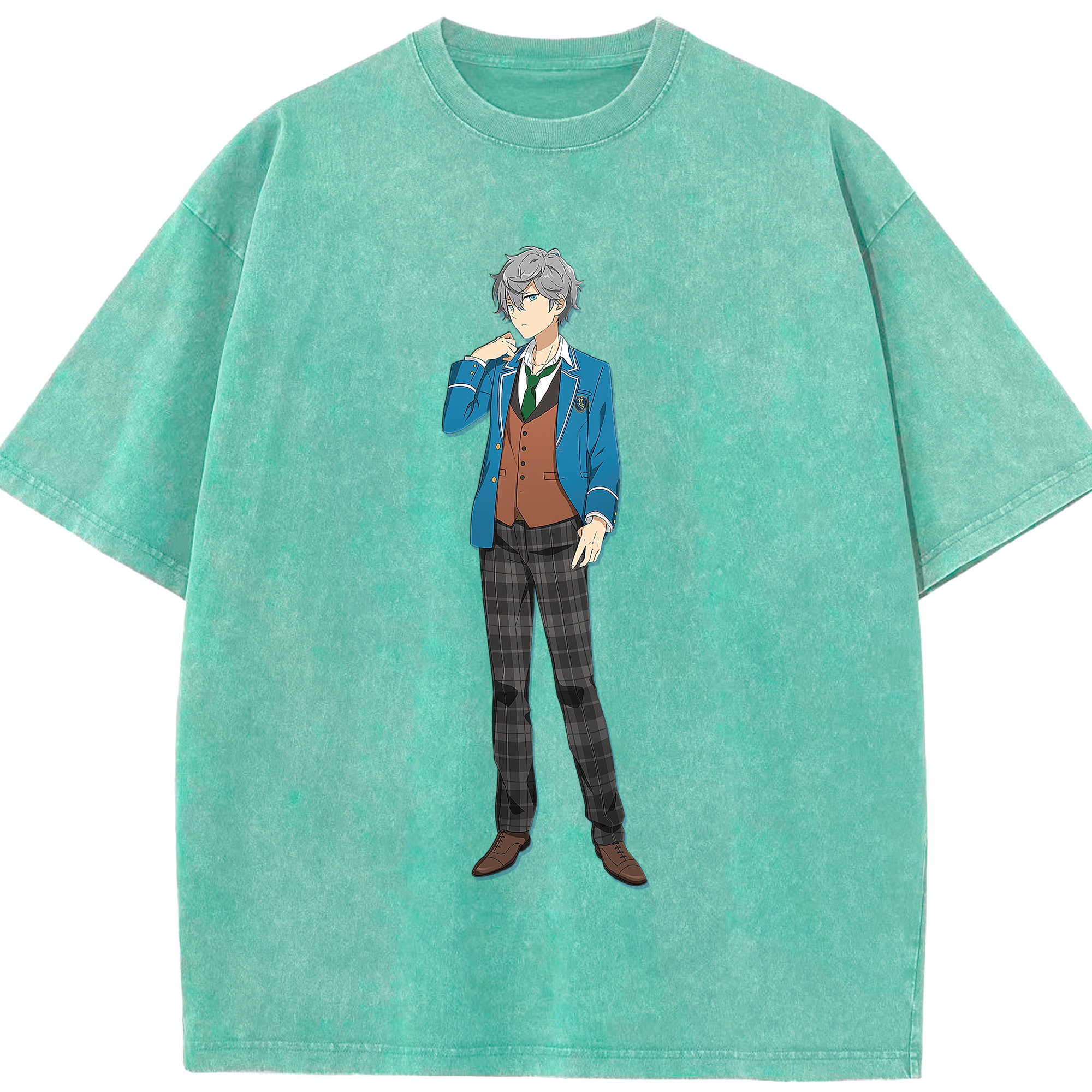 （画像用） あんさんぶるスターズ! Ensemble Stars 綿100% ヴィンテージ風 半袖Tシャツ（フロントプリント）